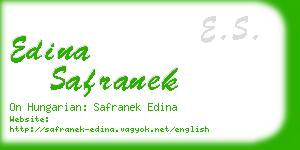 edina safranek business card